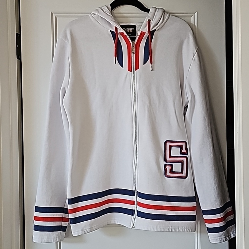 Insert Coin Hooded Sweatshirt with Shamrock Hood sz large